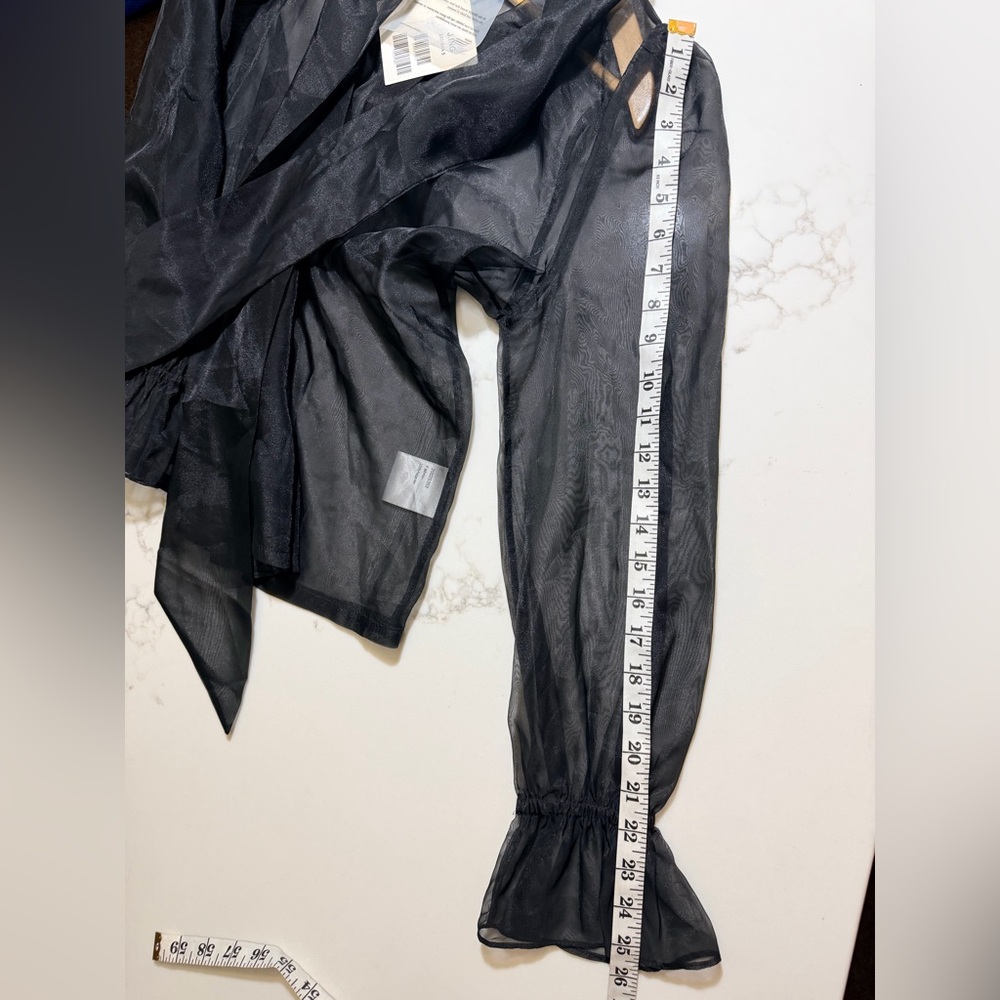 J.ING Black Sheer Blouse - Picture 9 of 15